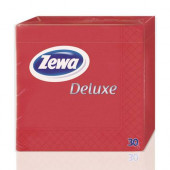 Изображение Zewa Deluxe 2-слойные Красные Столовые Бумажные Салфетки 30 шт