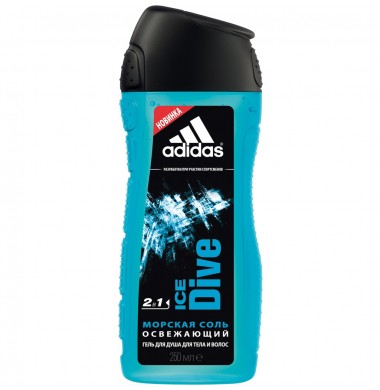 Adidas Ice Dive 2 в 1 Морская Соль Гель для душа и Шампунь 250 мл