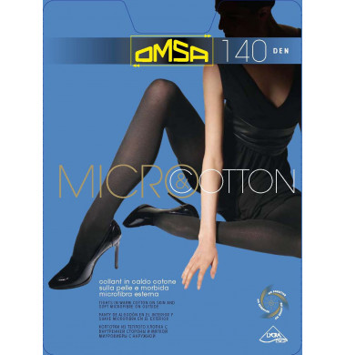 Omsa Micro & Cotton Колготки 140 den 3-M Nero Черный