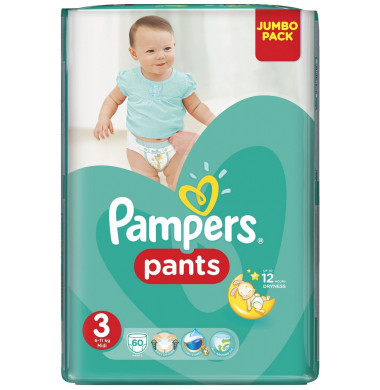 Pampers Pants Midi № 3 6-11 кг Трусики-Подгузники 60 шт