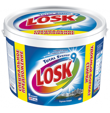 Losk Total System 9 Горное Озеро Порошок Автомат 6 кг