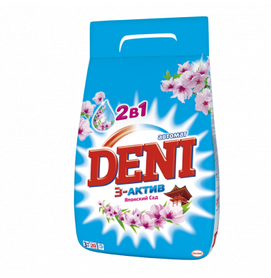 Deni 3-Актив Японский Сад 2 в 1 Порошок Автомат 3 кг 