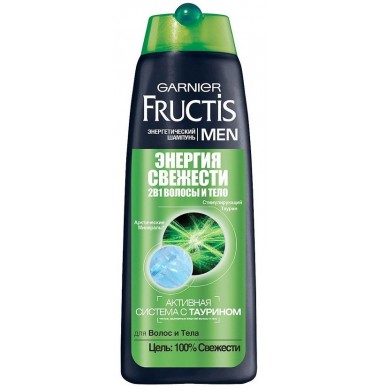Fructis Men Энергия Свежести 2 в 1 Шампунь и Гель для Душа 250 мл