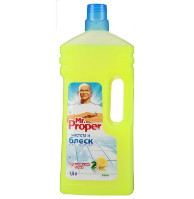 Mr. Proper Лимон Чистота и Блеск Жидкость Моющая 1,5 л
