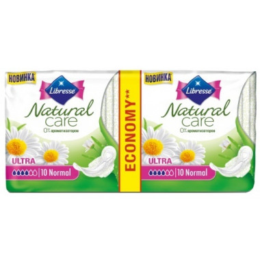 Libresse Ultra Natural Care Normal Женские Гигиенические Прокладки с крылышками 20 шт