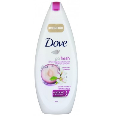 Dove Go Fresh Гармония Природы Слива и Цветы Сакуры Крем-Гель для Душа 250 мл