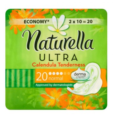 Naturella Calendula Tenderness Normal Женские Гигиенические Прокладки с крылышками 20 шт