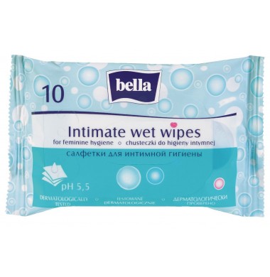 Bella Intimate Wet Wipes Влажные Салфетки для интимной гигиены 10 шт