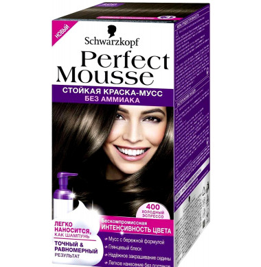 Perfect Mousse Стойкая Краска-Мусс Без Аммиака 400 Холодный Эспрессо