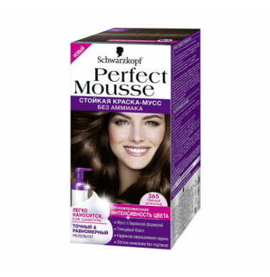 Perfect Mousse Стойкая Краска-Мусс Без Аммиака 365 Тёмный-Шоколад