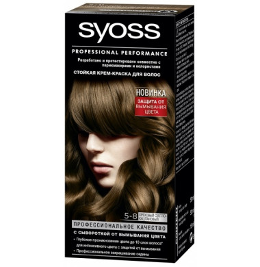 Syoss Стойкая Крем-Краска 5-8 Ореховый Светло-Каштановый
