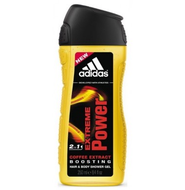 Adidas Extreme Power 2 в 1 Кофейный экстракт Гель для душа и Шампунь 250 мл