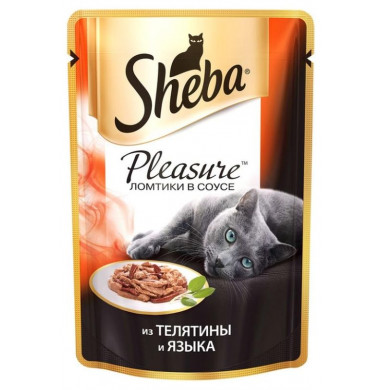 Sheba Pleasure Ломтики В Соусе Из Телятины И Языка 85 г