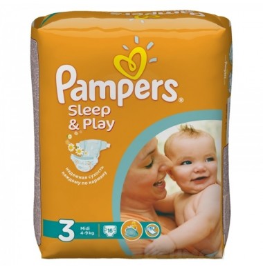 Pampers Sleep & Play Midi № 3 4-9 кг Подгузники 16 шт