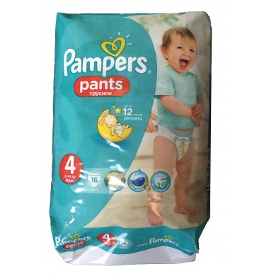 Pampers Pants Maxi № 4 9-14 кг Трусики-Подгузники 16 шт