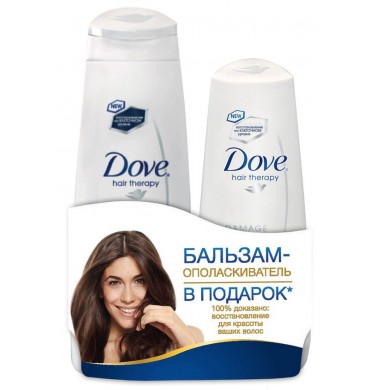 Dove Интенсивное Восстановление Шампунь 400 мл+Интенсивное востановление Бальзам 200 мл