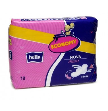 Bella Nova Maxi Женские Гигиенические Прокладки с крылышками 18 шт