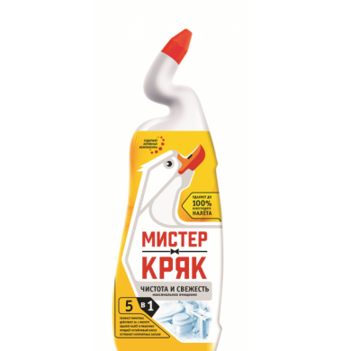 Мистер Кряк Свежесть и Чистота Гель для унитаза Цитрусовый микс 750мл
