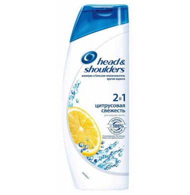 Head & Shoulders 2 в 1 Цитрусовая Свежесть Шампунь и Бальзам 400 мл 