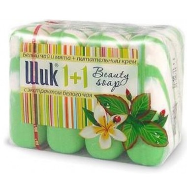 Шик Beauty 1+1 Белый Чай и Мята+Крем Мыло Туалетное 90 г*4 шт