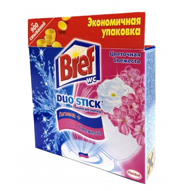 Bref Duo-Stick Цветочная Свежесть Стикер для унитаза 6 шт