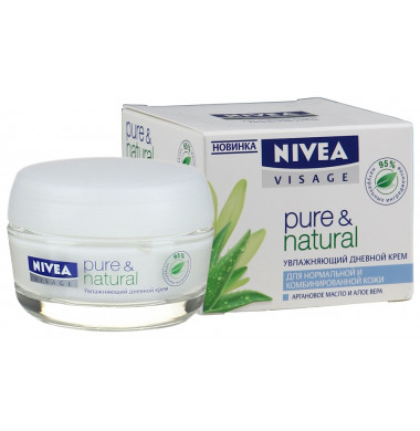 Nivea Pure & Natural Увлажняющий Дневной Крем 50 мл