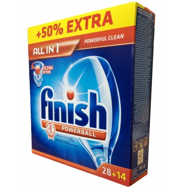 Finish All in 1 Powerball Таблетки для Посудомоечных Машин 42 шт