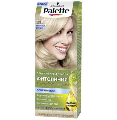 Palette Фитолиния Стойкая Крем-Краска 218 Пепельный Блондин