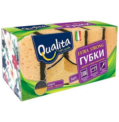 Qualita Extra Strong Куонные Губки 5 шт