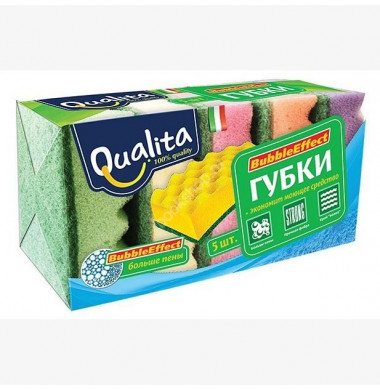 Qualita BubbleEffect Кухонные Губки 5 шт