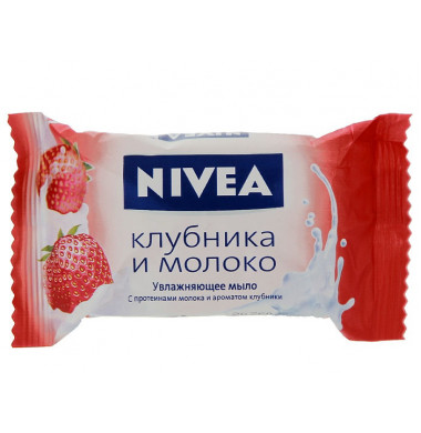 Nivea Клубника и Молоко Увлажняющее Мыло 90 г