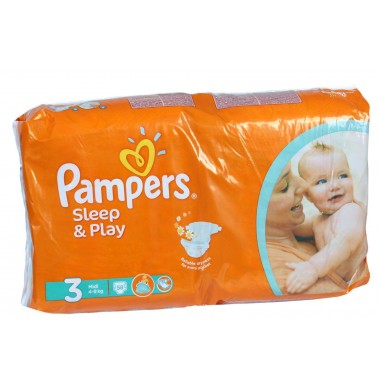 Pampers Sleep & Play Midi № 3 4-9 кг Подгузники 58 шт