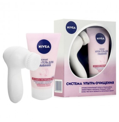 Подарочный Набор Nivea Крем-Гель Для Умывания 150 мл И Электрическая Щетка Для Лица