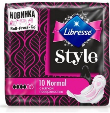 Libresse Style Normal Женские Гигиенические Прокладки с крылышками 10 шт