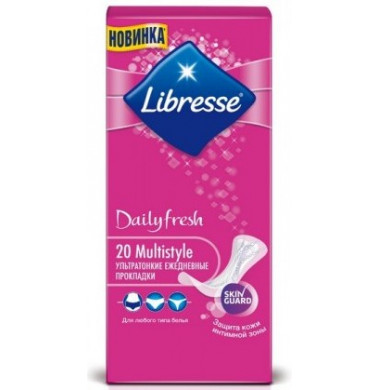 Libresse Dailyfresh Multistyle Женские Гигиенические Прокладки на каждый день 20 шт