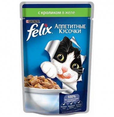 Felix Аппетитные Кусочки С Кроликом В Желе 85 г
