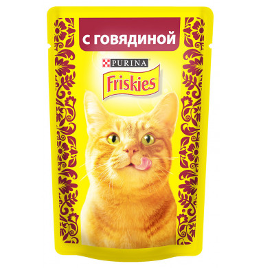 Friskies Консервированный Корм Для Кошек С Говядиной 85 г 