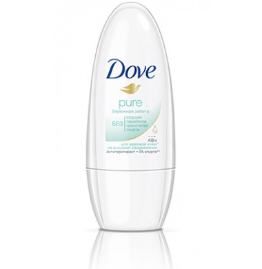 Dove Pure Бережная Забота Антиперспирант Ролик 50 мл
