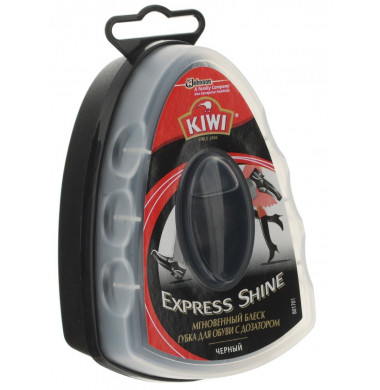 Kiwi Express Shine Губка с Дозатором для Гладкой Кожи Черный