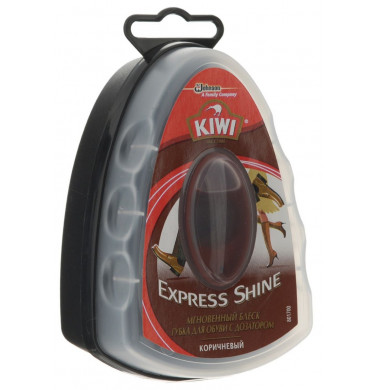 Kiwi Express Shine Губка с Дозатором для Гладкой Кожи Коричневый