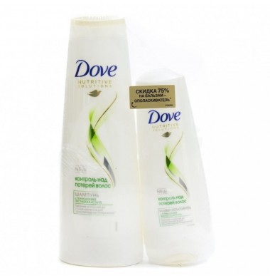 Dove Контроль Над Потерей Волос Шампунь 400 мл+Контроль над потерей волос Бальзам 200 мл