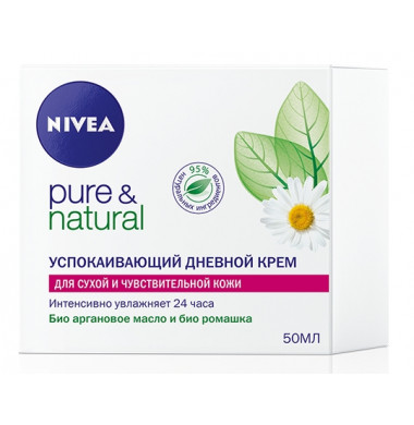 Nivea Pure & Natural Успокаивающий Дневной Крем 50 мл