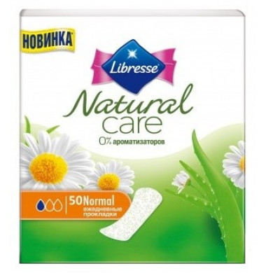 Libresse Natural Care Normal Женские Гигиенические Прокладки на каждый день 50 шт