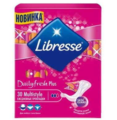 Libresse Dailyfresh Multistyle Женские Гигиенические Прокладки на каждый день 30 шт
