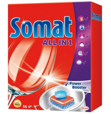 Somat All in 1 Таблетки для Посудомоечных Машин 56 шт