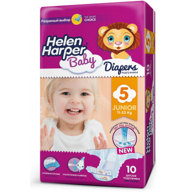 Helen Harper Baby Junior № 5 11-25 кг Подгузники 10 шт