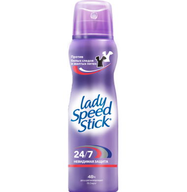 Lady Speed Stick 24/7 Невидимая Защита Антиперспирант Аэрозоль 150 мл