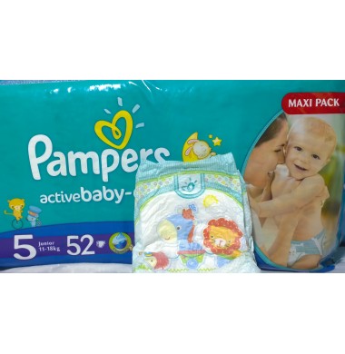 Pampers Active Baby-Dry Junior № 5 11-18 кг Подгузники 52 шт