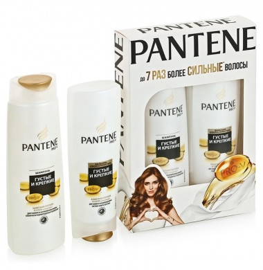 Подарочный набор Pantene Pro-V Густые и Крепкие Шампунь 250 мл  и Бальзам 200 мл