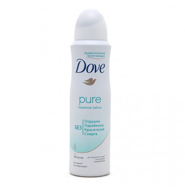 Dove Pure Бережная Забота Антиперспирант Аэрозоль 150 мл